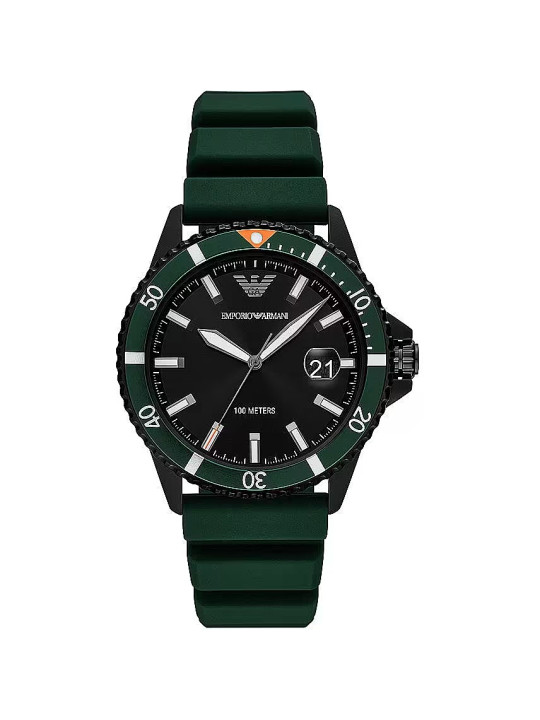 Watches for Men Sleek Diver Timepiece with Green Silicone Band 280,00 € 723763306089 | Planet-Deluxe