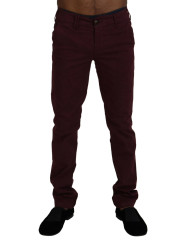 Jeans & Pants Maroon Skinny Fit Cotton Pants 440,00 € 7333413004260 | Planet-Deluxe