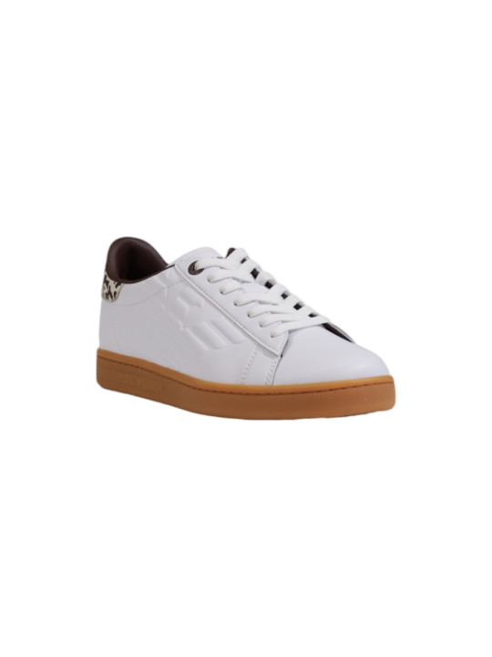 Weiße EA7 Sneaker mit Gummisohle