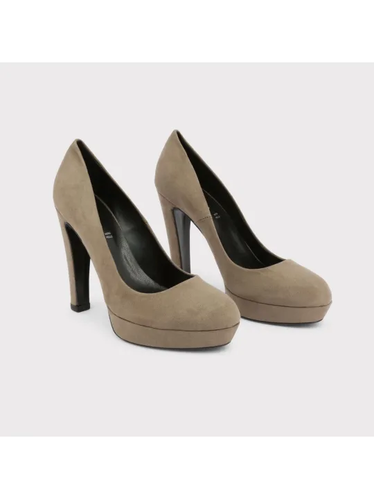 Taupe Wildleder High Heels Made in Italia