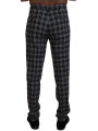 Jeans & Pants Elegant Gray Checked Gentleman's Chinos 330,00 € 7333413004239 | Planet-Deluxe