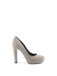 Taupe Wildleder High Heels Pumps