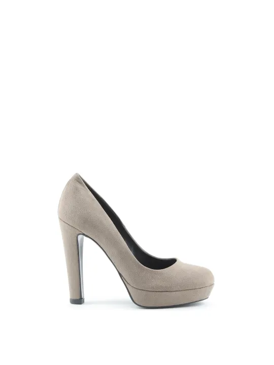 Taupe Wildleder High Heels Pumps