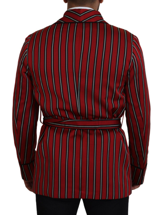 Blazers Elegant Red Striped Long Robe Luxury Wear 7.020,00 € 8053286763543 | Planet-Deluxe