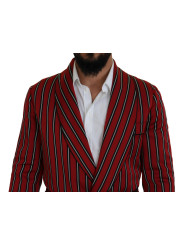 Blazers Elegant Red Striped Long Robe Luxury Wear 7.020,00 € 8053286763543 | Planet-Deluxe