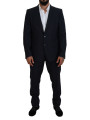 Suits Elegant Blue Martini Wool-Silk Blend Suit 7.810,00 € 8057155422265 | Planet-Deluxe