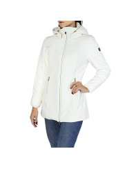 Jackets & Coats Elegant White Softshell Down Jacket 460,00 € 8050716313286 | Planet-Deluxe