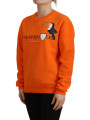 Sweaters Chic Orange Printed Long Sleeve Pullover Sweater 520,00 € 8050246185988 | Planet-Deluxe