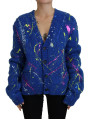 Sweaters Elegant Multicolor Splash Mohair Cardigan 5.400,00 € 8057142330269 | Planet-Deluxe