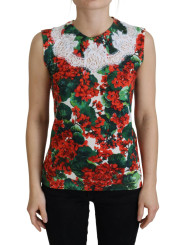 Tops & T-Shirts Chic Floral Print Tank Top Vest 2.200,00 € 8059226283300 | Planet-Deluxe