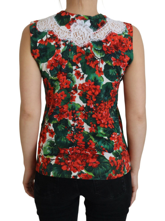 Tops & T-Shirts Chic Floral Print Tank Top Vest 2.200,00 € 8059226283300 | Planet-Deluxe