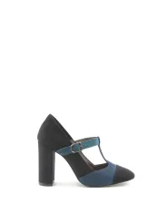 Schwarze blaue High Heel Schuhe