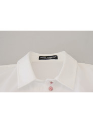 Tops & T-Shirts Elegant White Cotton Button-Up Blouse 930,00 € 8058091363537 | Planet-Deluxe