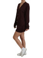 Sweaters Chic Maroon V-Neck Wool Cardigan 2.770,00 € 8057142139367 | Planet-Deluxe