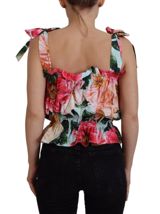 Tops & T-Shirts Elegant Floral Print Sleeveless Tank Top 1.510,00 € 8057155357253 | Planet-Deluxe