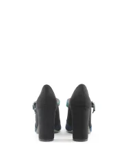 Schwarze blauwildleder High Heels GIORGIA
