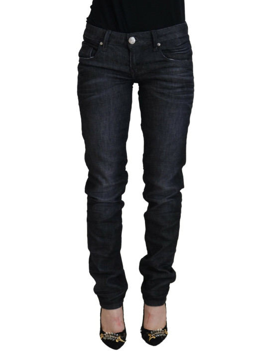 Jeans & Pants Chic Black Low Waist Straight Jeans 460,00 € 8034166584113 | Planet-Deluxe