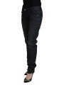 Jeans & Pants Chic Black Low Waist Straight Jeans 460,00 € 8034166584113 | Planet-Deluxe