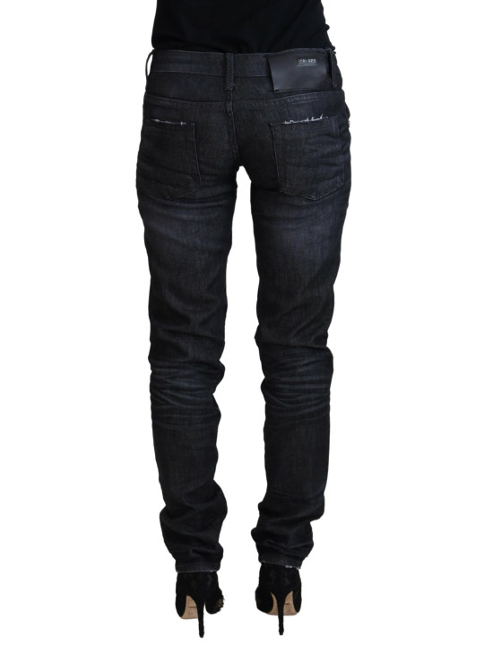 Jeans & Pants Chic Black Low Waist Straight Jeans 460,00 € 8034166584113 | Planet-Deluxe