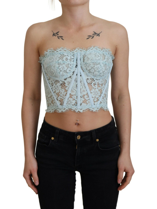 Tops & T-Shirts Elegant Lace-Trimmed Strapless Cropped Top 2.210,00 € 8057155338689 | Planet-Deluxe