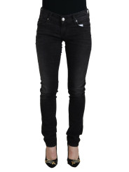 Jeans & Pants Chic Black Low Waist Straight Leg Jeans 460,00 € 8034166586827 | Planet-Deluxe