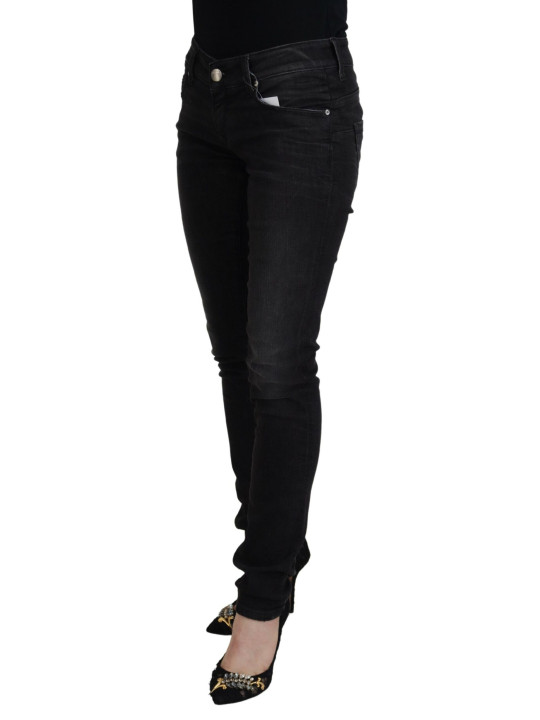 Jeans & Pants Chic Black Low Waist Straight Leg Jeans 460,00 € 8034166586827 | Planet-Deluxe