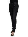 Jeans & Pants Chic Black Low Waist Straight Leg Jeans 460,00 € 8034166586827 | Planet-Deluxe