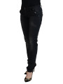 Jeans & Pants Sleek Black Washed Low Waist Skinny Jeans 460,00 € 8050246186084 | Planet-Deluxe