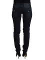 Jeans & Pants Sleek Black Washed Low Waist Skinny Jeans 460,00 € 8050246186084 | Planet-Deluxe