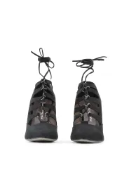 Schwarze Schnürstiefel Made in Italia