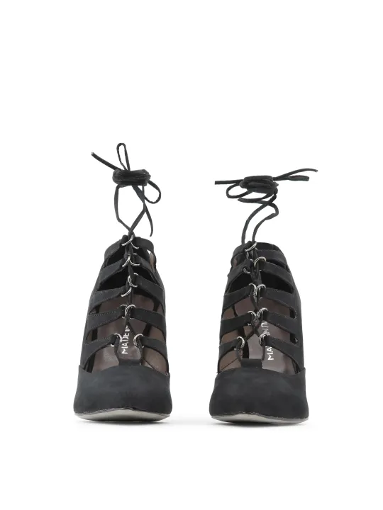 Schwarze Schnürstiefel Made in Italia