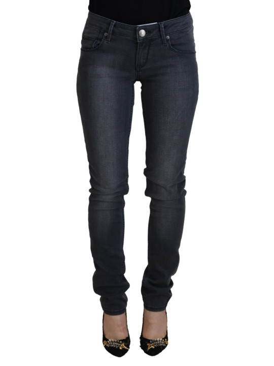 Jeans & Pants Chic Gray Low Waist Skinny Jeans 460,00 € 8034166585738 | Planet-Deluxe