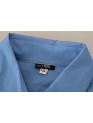 Tops & T-Shirts Elegant Blue Cotton Long Sleeve Polo Top 520,00 € 8050246186428 | Planet-Deluxe