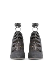 Metallisch graue High-Heels für Frauen