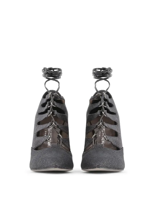 Metallisch graue High-Heels für Frauen