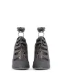 Metallisch graue High-Heels für Frauen