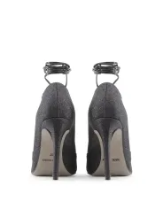 Glitzernde schwarze High Heels Made in Italia