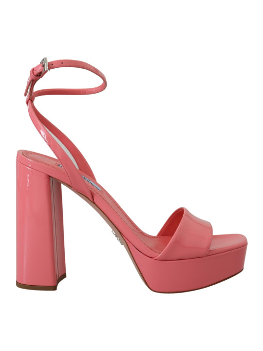 Sandals Chic Pink Patent Leather Platform Sandals 2.190,00 € 8056180904876 | Planet-Deluxe