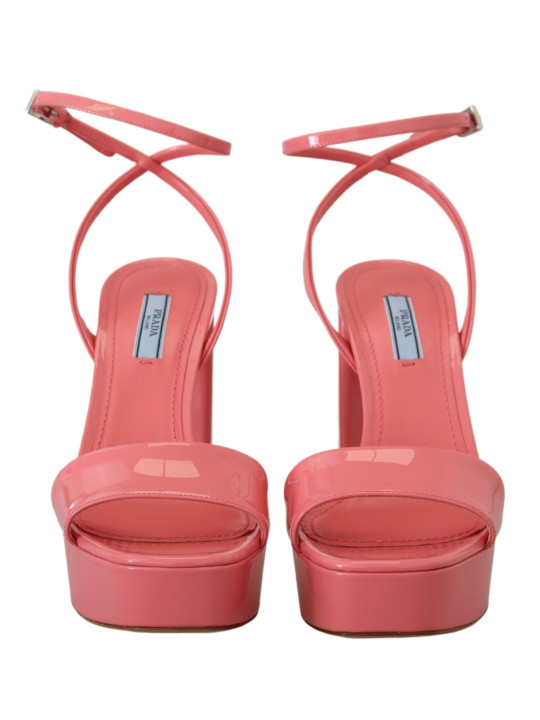 Sandals Chic Pink Patent Leather Platform Sandals 2.190,00 € 8056180904876 | Planet-Deluxe