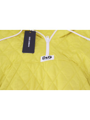 Jackets & Coats Elegant Yellow Hooded Jacket 4.540,00 € 8050249422400 | Planet-Deluxe