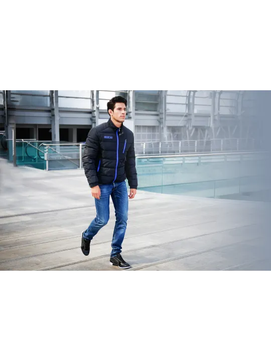 Schwarze Sparco Pufferjacke mit Reißverschluss