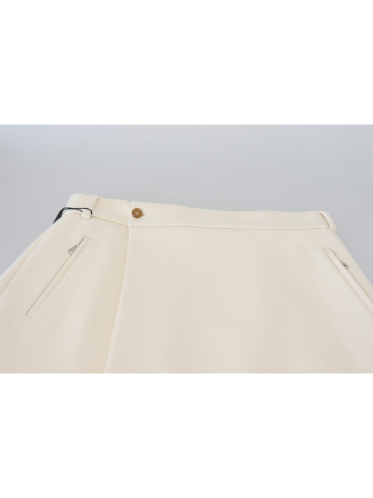 Skirts Elegant High Waist Virgin Wool Skirt 1.650,00 € 8050249421694 | Planet-Deluxe