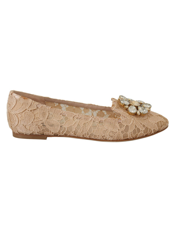 Flat Shoes Elegant Beige Lace Vally Flats with Crystal Accent 1.580,00 € 8058696052720 | Planet-Deluxe