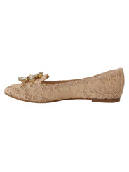 Flat Shoes Elegant Beige Lace Vally Flats with Crystal Accent 1.580,00 € 8058696052720 | Planet-Deluxe