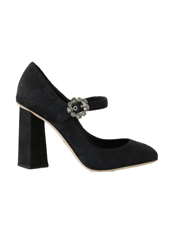 Pumps Elegant Black Crystal Brocade Pumps 1.660,00 € 8057001300174 | Planet-Deluxe