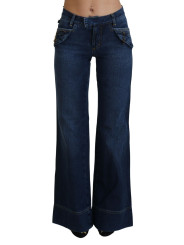 Jeans & Pants Chic Flared Cotton Denim Jeans 520,00 € 8050246186756 | Planet-Deluxe