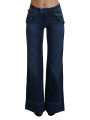 Jeans & Pants Chic Flared Cotton Denim Jeans 520,00 € 8050246186756 | Planet-Deluxe