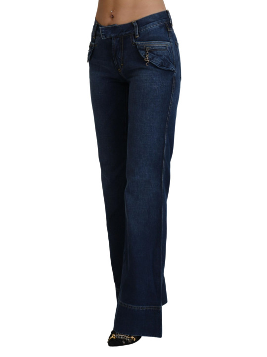 Jeans & Pants Chic Flared Cotton Denim Jeans 520,00 € 8050246186756 | Planet-Deluxe