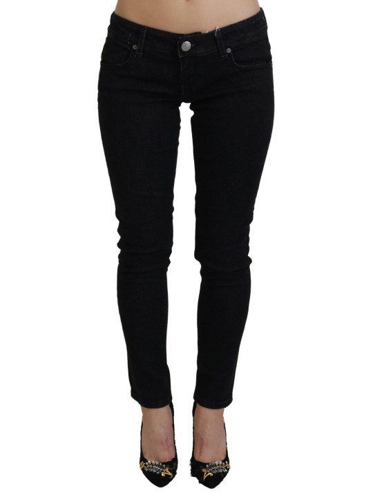 Jeans & Pants Sleek Cotton Slim Fit Denim In Black 480,00 € 8050246186770 | Planet-Deluxe