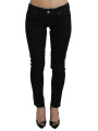 Jeans & Pants Sleek Cotton Slim Fit Denim In Black 480,00 € 8050246186770 | Planet-Deluxe